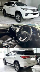 Toyota fortuner worth 50 lakhs Rear view 